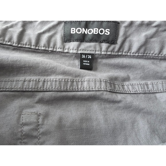 Bonobos Mens Slim Fit Grey Chino Pants 5-Pocket Stretch Cotton 36x34 Mens Grey - Picture 6 of 8